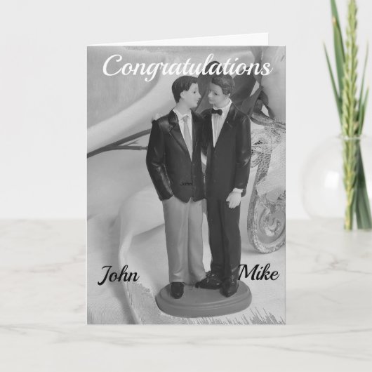 TWEELINGEN TROUWEN GEFELICITEERD KAART (Voorkant)