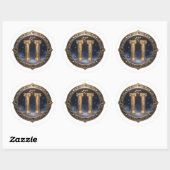 Tweelingen van de Steenbok Zodiac Ronde Sticker (Vel)