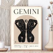 Tweelingen Vrouwelijk Zodiac Poster