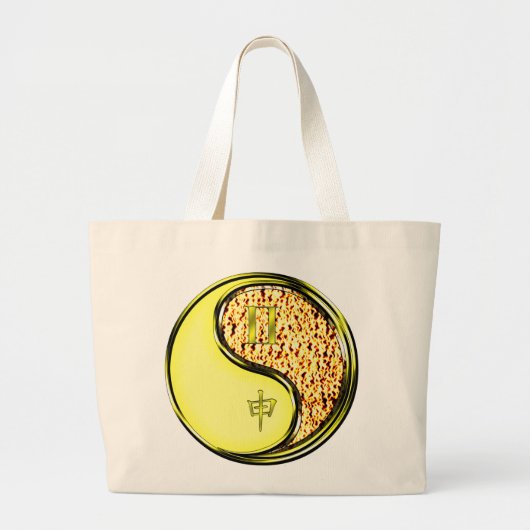 Tweelingen & Vuur Aap Grote Tote Bag (Voorkant)