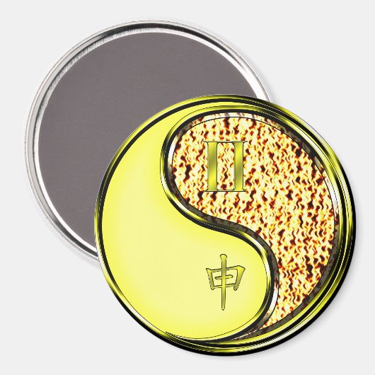 Tweelingen & Vuur Aap Magneet (Voorkant / Achterkant)