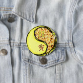 Tweelingen & Vuur Tijger Ronde Button 7,6 Cm (In situ)