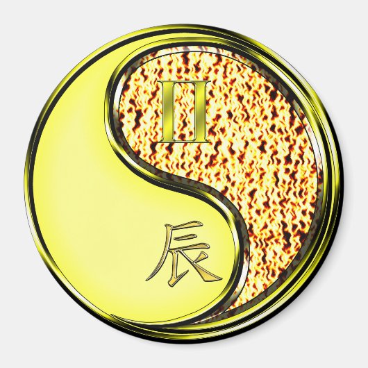 Tweelingen & Vuurdraak Magneet (Voorkant)