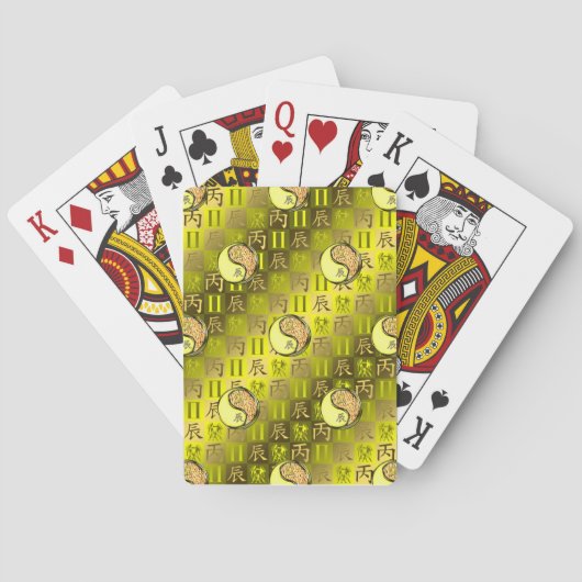 Tweelingen & Vuurdraak Pokerkaarten (Achterkant)