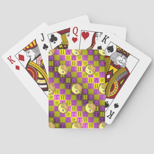 Tweelingen & Vuurhaan Pokerkaarten (Achterkant)