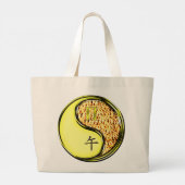 Tweelingen & Vuurpaard Grote Tote Bag (Achterkant)