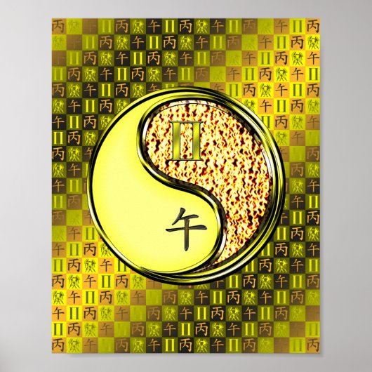 Tweelingen & Vuurpaard Poster (Voorkant)