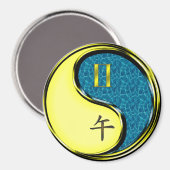 Tweelingen & Water Paard Magneet (Voorkant / Achterkant)