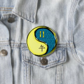 Tweelingen & Water Paard Ronde Button 7,6 Cm (In situ)
