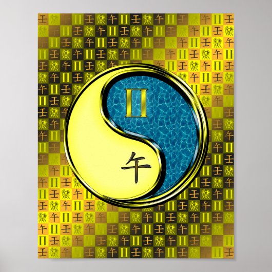 Tweelingen & Waterpaard Poster (Voorkant)