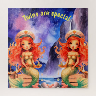 Tweelingen zijn speciale puzzel legpuzzel