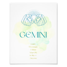Tweelingen Zodiac Art Print