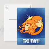 Tweelingen Zodiac Astrologie Symbool Briefkaart (Voorkant / Achterkant)