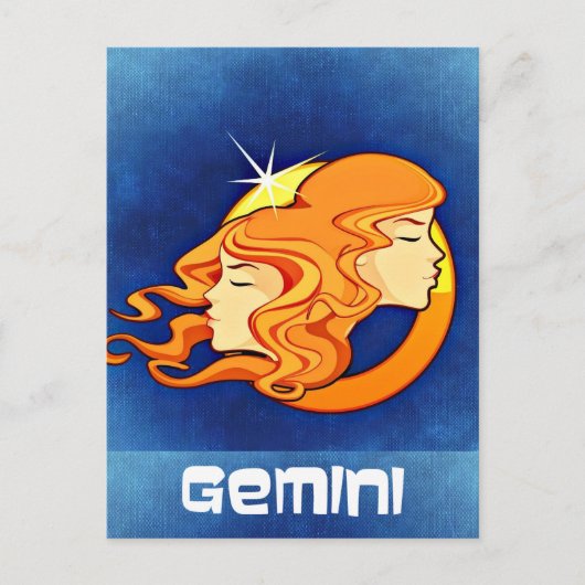Tweelingen Zodiac Astrologie Symbool Briefkaart (Voorkant)