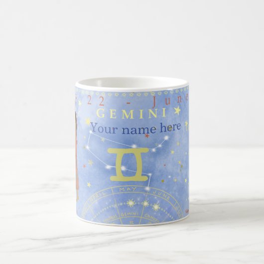  Tweelingen Zodiac astrologie teken eigenschappen Koffiemok (Center)