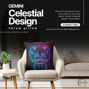 Tweelingen Zodiac Celestiaal Ontwerp Sierkussen