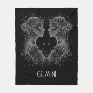 Tweelingen Zodiac Constellation Fleece Deken