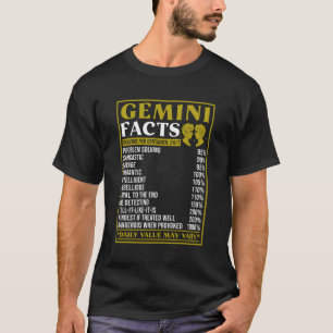 Tweelingen Zodiac Feiten Zodiac Feiten Tweelingen T-shirt