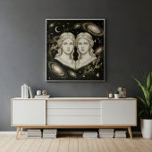 Tweelingen Zodiac Hemel Astrologie Poster