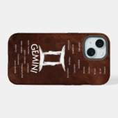 Tweelingen Zodiac Horoscoop Traits Guys iPhone 15 Case (Achterkant horizontaal)