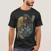 Tweelingen Zodiac Japanse kunst | Yin Yang Koi Fis T-shirt (Voorkant)