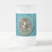 Tweelingen zodiac  matglas bierpul (Center)