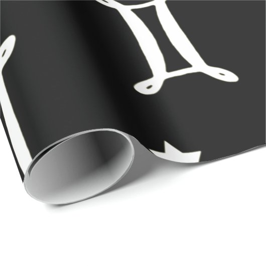 Tweelingen Zodiac Symbool en Sterren Patroon Cadeaupapier (Rol Hoek)