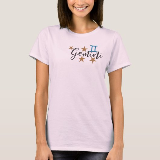 Tweelingen Zodiac T-Shirt (Voorkant)