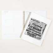 Tweelingen Zodiac Word Cloud Spiral Planner (Display)