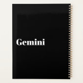 Tweelingen Zodiac Word Cloud Spiral Planner (Achterkant)