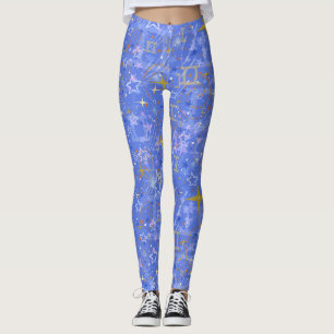 Tweelingen zodiak astrologiepatroon leggings
