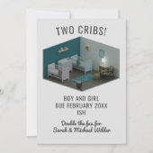 Tweelingen Zwangerschap Aankondiging Jongen en Mei (Voorkant)