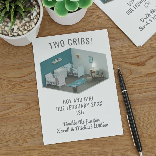 Tweelingen Zwangerschap Aankondiging Jongen en Mei