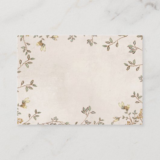 tweelingensnop floral Diaper omhullingskaart Raffl Informatiekaartje (Achterkant)