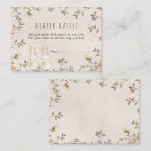 tweelingensnop floral Diaper omhullingskaart Raffl Informatiekaartje (Voorkant / Achterkant)
