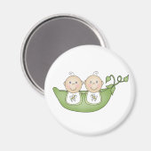 Tweelingerwten in een Pod Magneet (Voorkant / Achterkant)