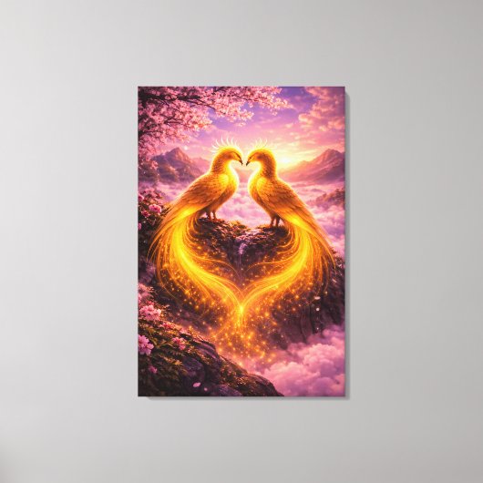 Tweelingfeniksen van het Eeuwige Licht Canvas Afdruk (Voorkant)