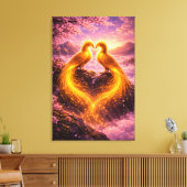 Tweelingfeniksen van het Eeuwige Licht Canvas Afdruk (Insitu (Woonkamer))