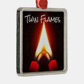 Tweelingflames FIRE Twee werden één Metalen Ornament (Rechts)
