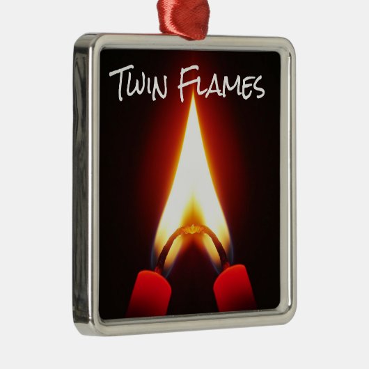 Tweelingflames FIRE Twee werden één Metalen Ornament (Rechts)