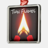 Tweelingflames FIRE Twee werden één Metalen Ornament (Links)