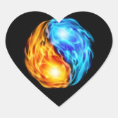 Tweelingflames Hart Sticker (Voorkant)