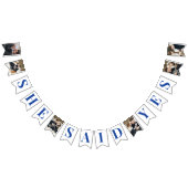 Tweelingfoto Koningsblauwe Bruidsdouche Vlaggetjes (Alle)