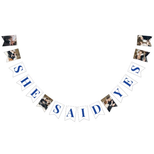 Tweelingfoto Koningsblauwe Bruidsdouche Vlaggetjes (Alle)