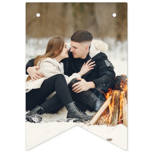 Tweelingfoto Koningsblauwe Bruidsdouche Vlaggetjes (Tweede vlag)