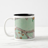 Tweelinggeboorten in de takken tweekleurige koffiemok (Links)