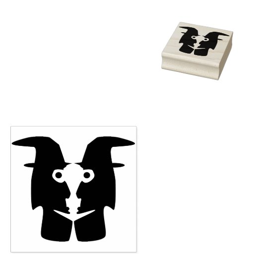 tweelingheks kunststempel rubberstempel (Gestempeld)