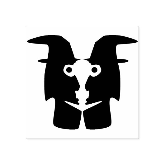 tweelingheks kunststempel rubberstempel (Afrduk)