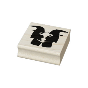 tweelingheks kunststempel rubberstempel