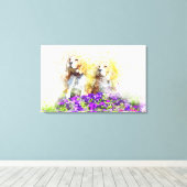 Tweelinghonden Canvas Afdruk (Insitu (Houten vloer))